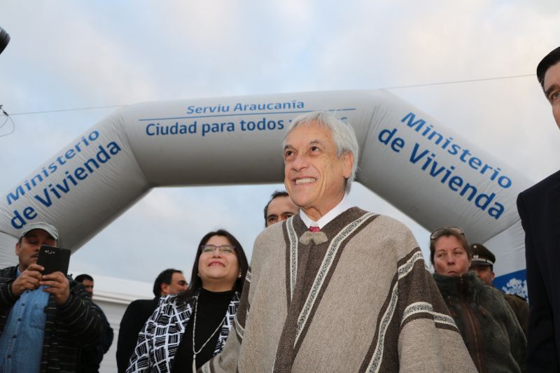 Presidente Piñera pone primera piedra en conjunto habitacional Esperanza II en Freire